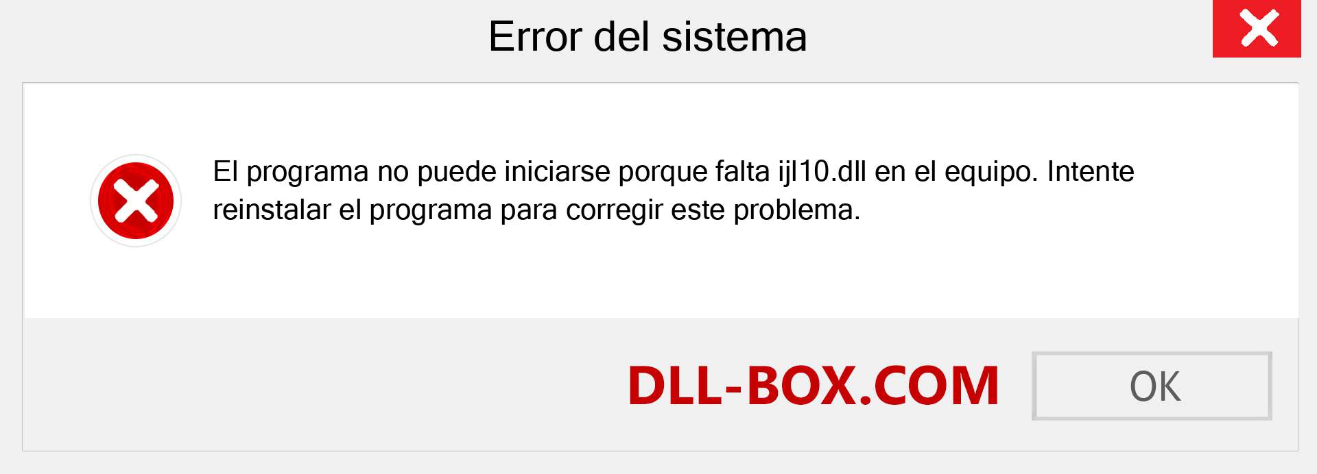 ¿Falta el archivo ijl10.dll ?. Descargar para Windows 7, 8, 10 - Corregir ijl10 dll Missing Error en Windows, fotos, imágenes